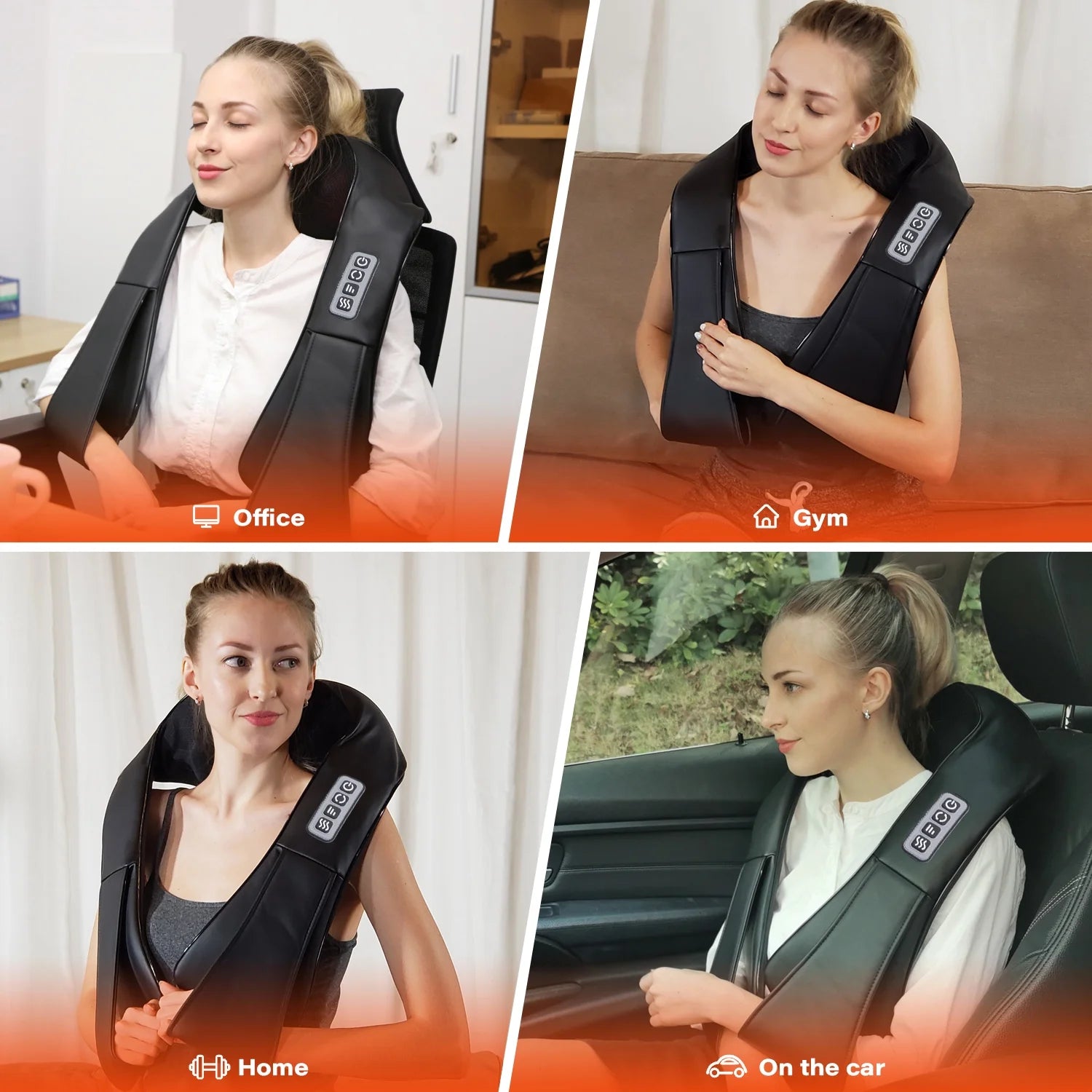 Neck and Back Massager With Heat