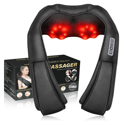 Neck and Back Massager With Heat